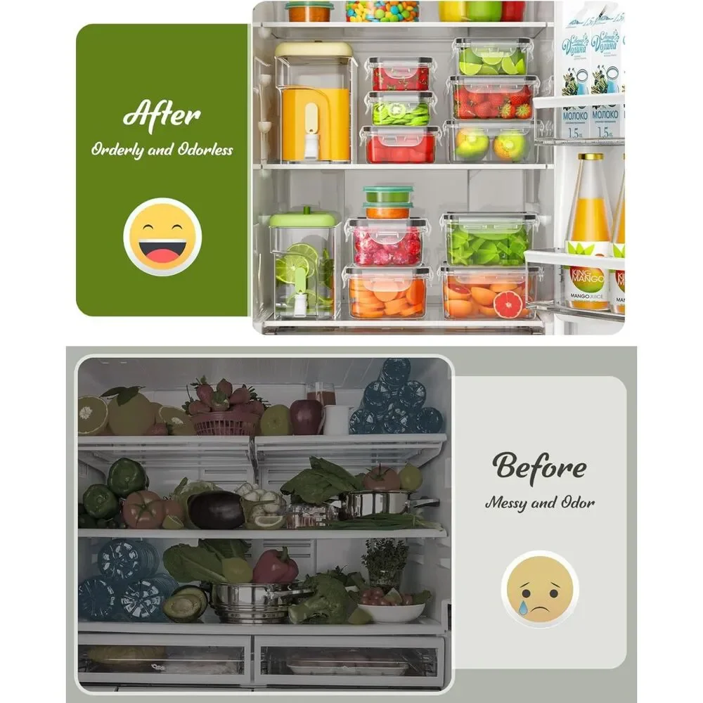 40 Piece Food Storage Containers with Lids BPA-Free Plastic Food Containers